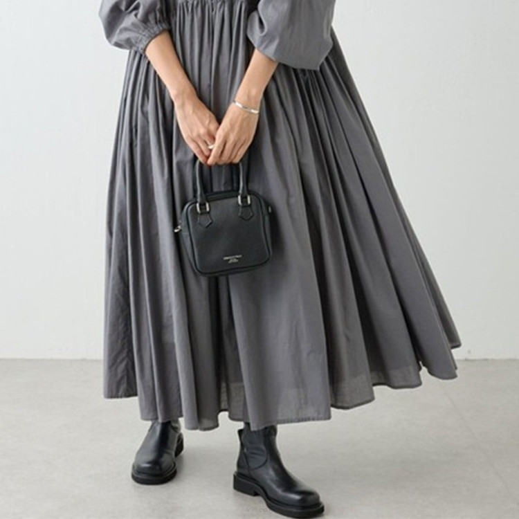 【ワンピース】気質アップ 春秋夏 着痩せ 長袖ワンピース