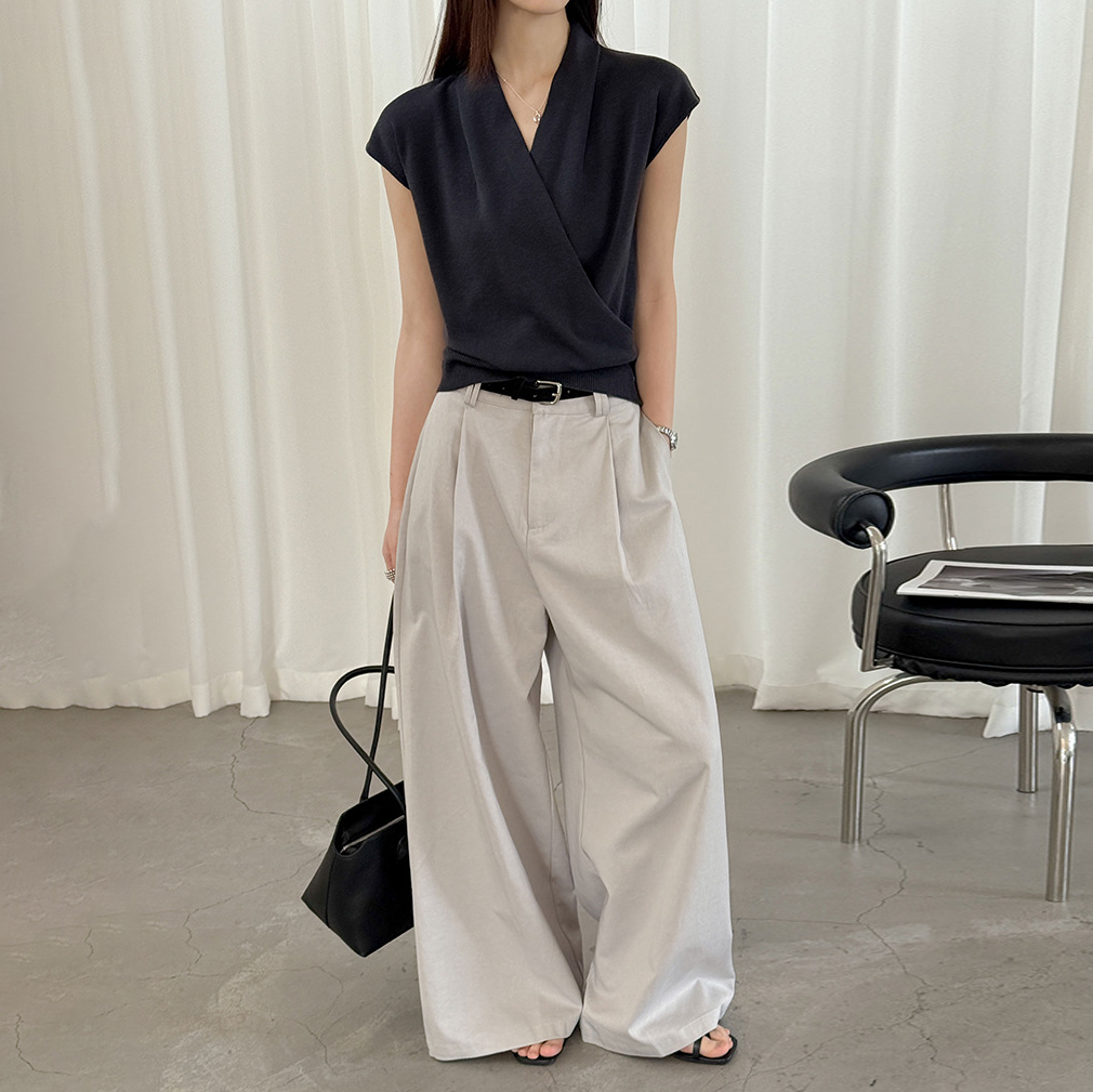 【トップス】半袖ニットトップス レディース 春新作 きれいめ カジュアル 着回し デザインニット【JZシリーズ】