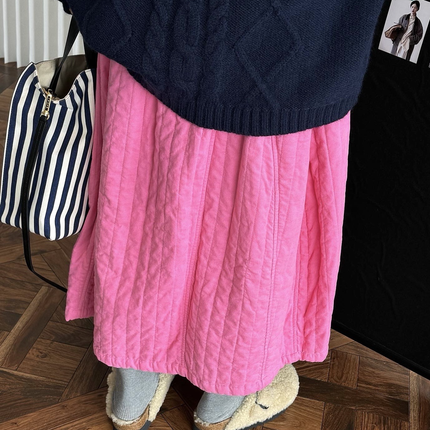 【ボトムス】レトロ シンプル コーデュロイ スカート 軽やか柔らか あったか レディース 冬【JZシリーズ】