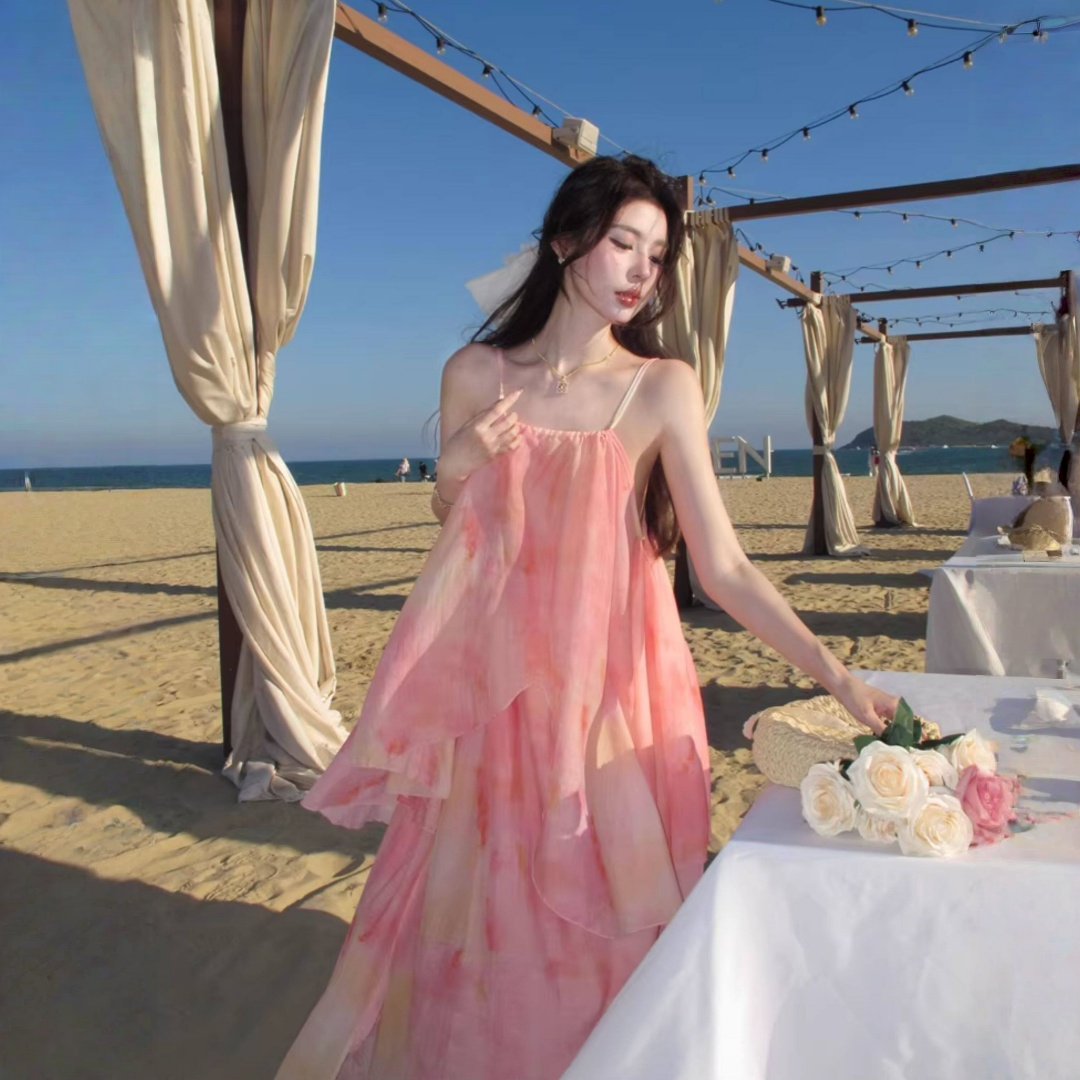 【セットアップ】アイランドリラックス感 タンクトップ + スカート 2点上下セット【SHシリーズ】