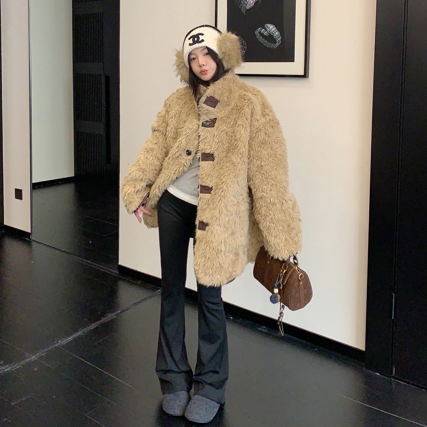 【アウター】♡両面着られる!スエード調 厚手ジャケット レディース あったか冬コート【FCシリーズ】