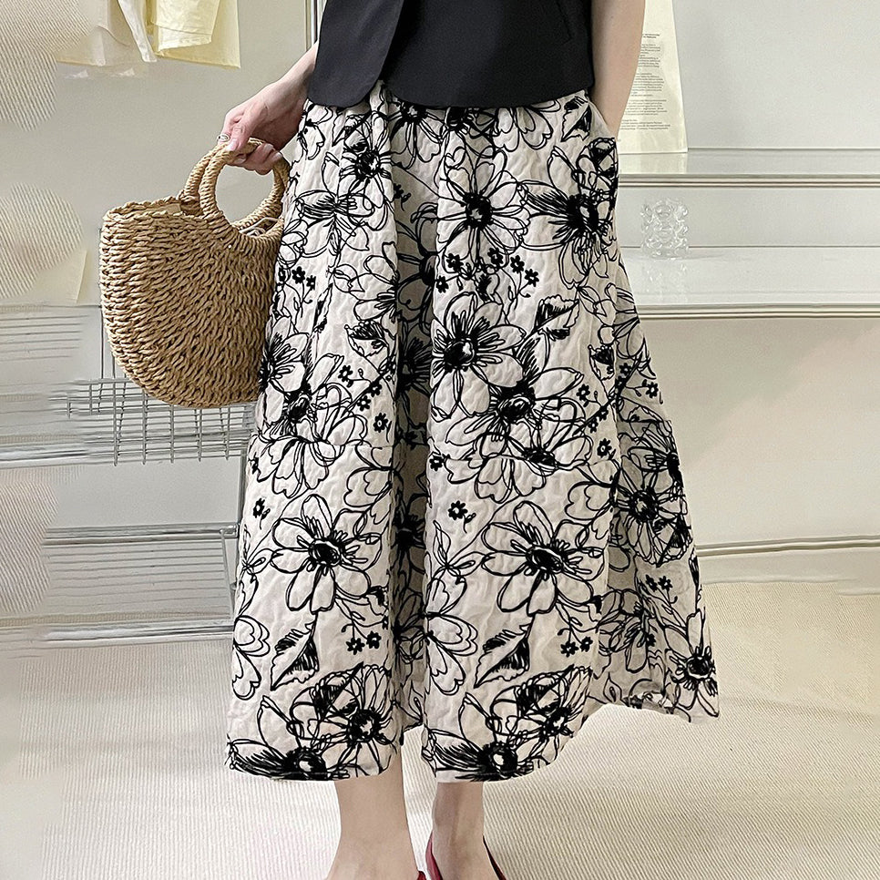 【ボトムス】春秋冬 レトロ フレンチ ハイウエスト Aライン スカート【JZシリーズ】【SHシリーズ】