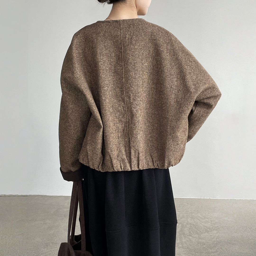 【アウター】春 秋 冬 クルーネック 切替 ジャケット 【JZシリーズ】