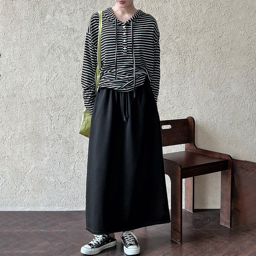 【ボトムス】ゆったり カジュアル 着痩せ 春夏秋冬 無地 スカート【SNシリーズ】