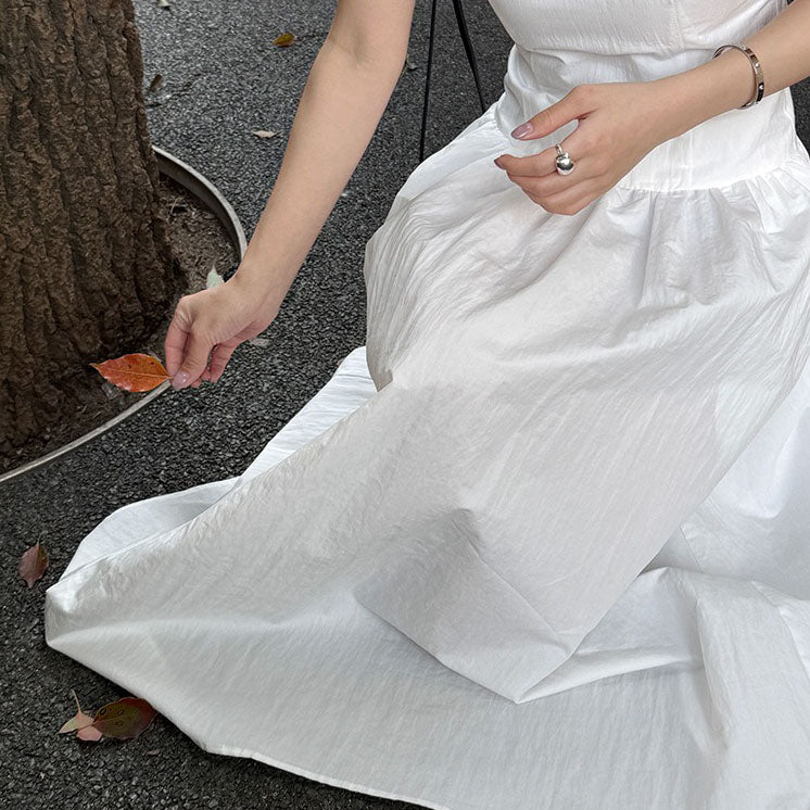 【ワンピース】フレンチ ベストワンピ 夏新作 ウエストシェイプ スリム見え ノースリーブワンピース【SNシリーズ】