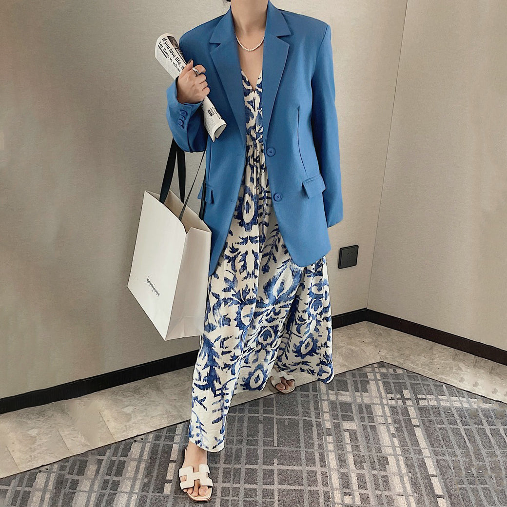 【ワンピース】超可愛い 花柄 ランタンスリーブ 長袖ワンピース レディース フレンチ風 ゆったり 休暇・通勤兼用【SHシリーズ】