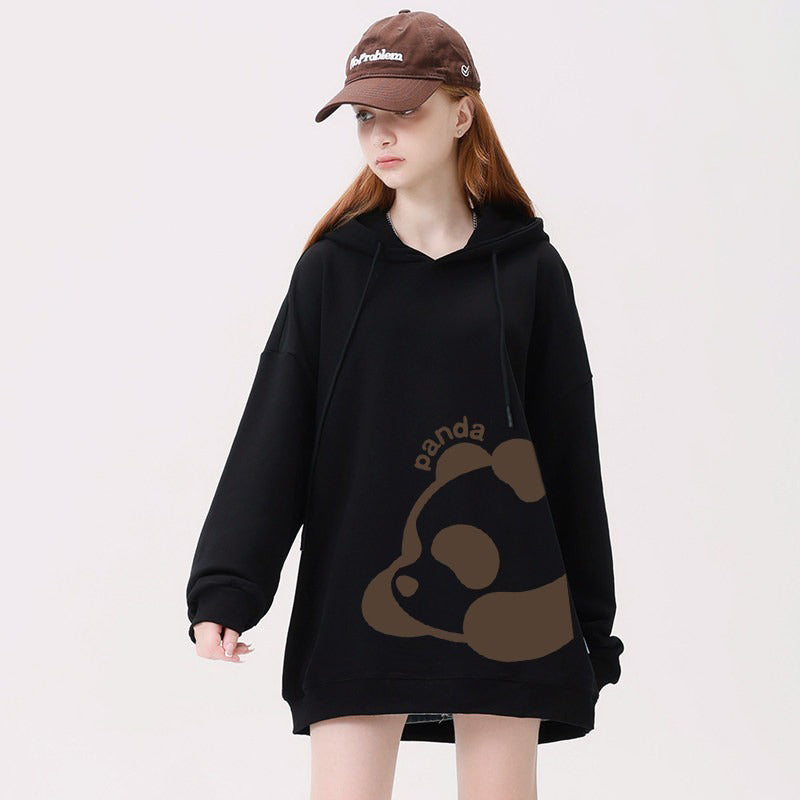 【トップス】🐼パンダ柄 裏起毛 厚手 ゆったり フード付き パーカー ゆったり 秋冬【FCシリーズ】