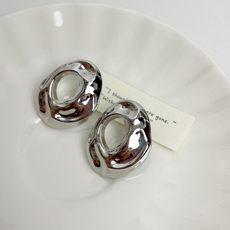 【🎁 B2G1|先行スタート!】【グッズ】メタルピアス レディース ビッグサイズ 水滴デザイン 欧米風 小众 高級感