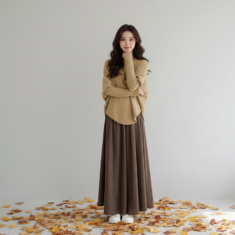 【セットアップ】メラード風コーデ 春 秋 冬 ニット セーター + ワイドパンツ 2点セット 【JZシリーズ】