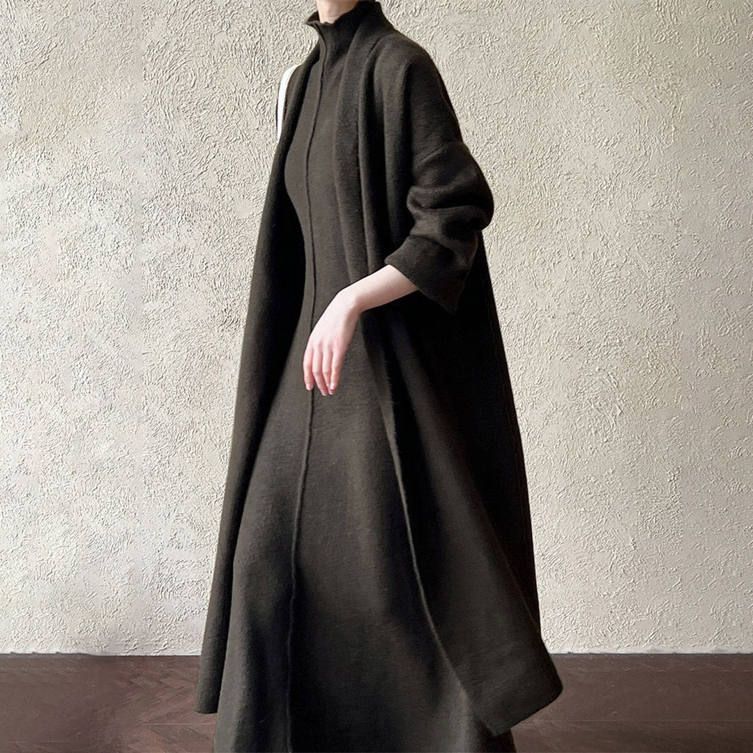 【セットアップ】春秋冬 今季マストバイ ノースリーブ ハイネックワンピースセット【SNシリーズ】