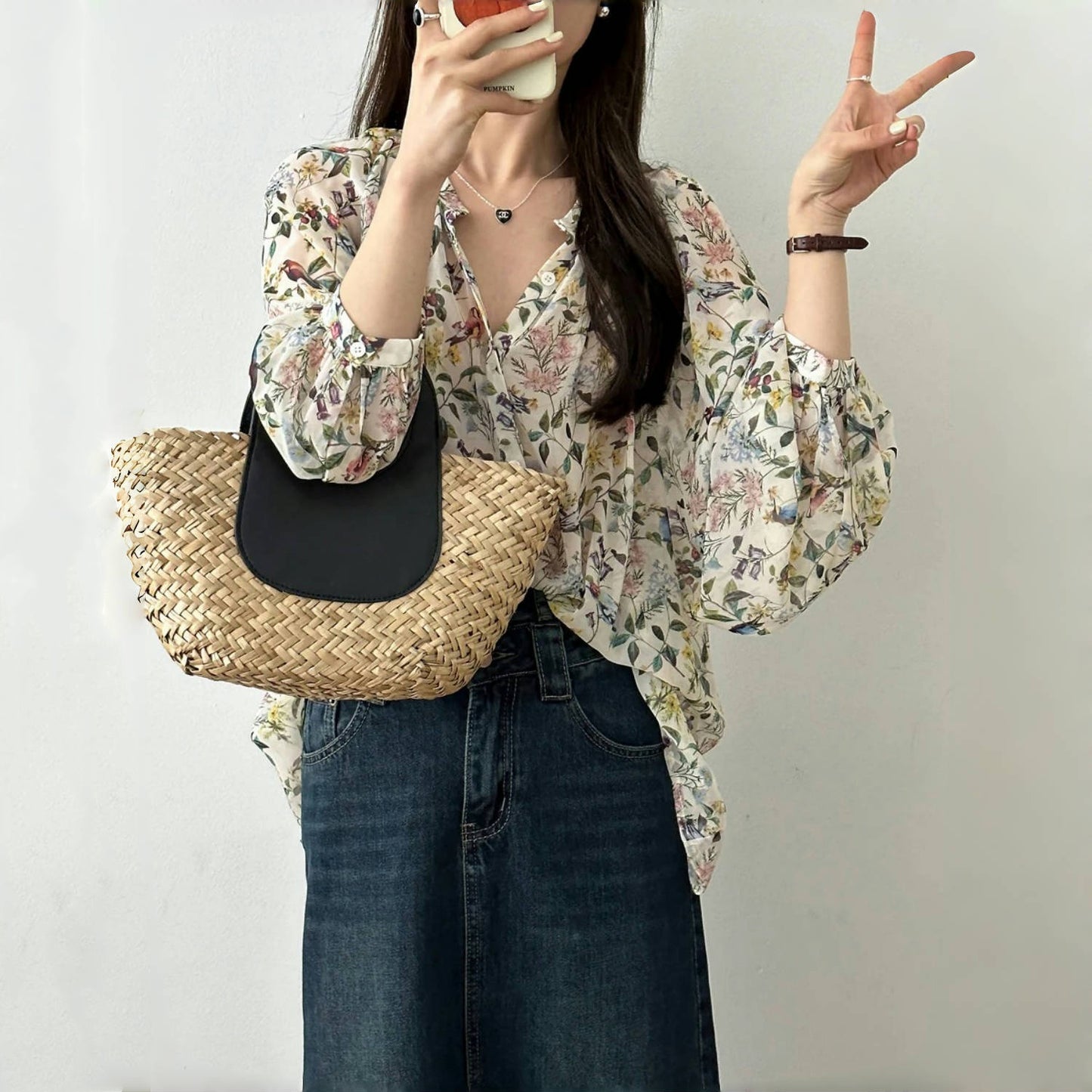 【トップス】レトロ 春夏 花柄 気質よい シャツ【JZシリーズ】