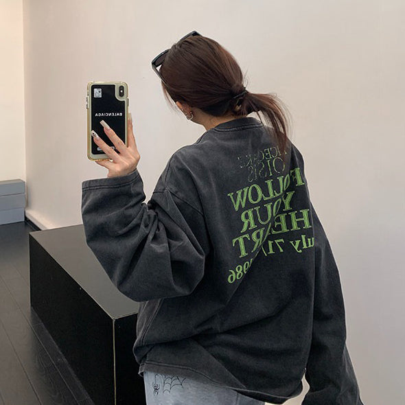 【トップス】アメリカンヴィンテージウォッシュロンT レディース オーバーサイズ 秋コーデ 長袖Tシャツ【FCシリーズ】