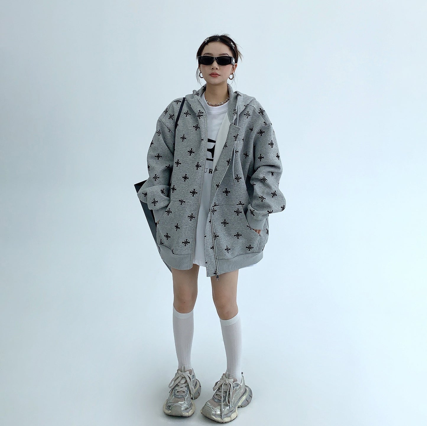 【アウター】Chic 春秋 ハイエンド ルーズ レトロ フード ジャケット【FCシリーズ】