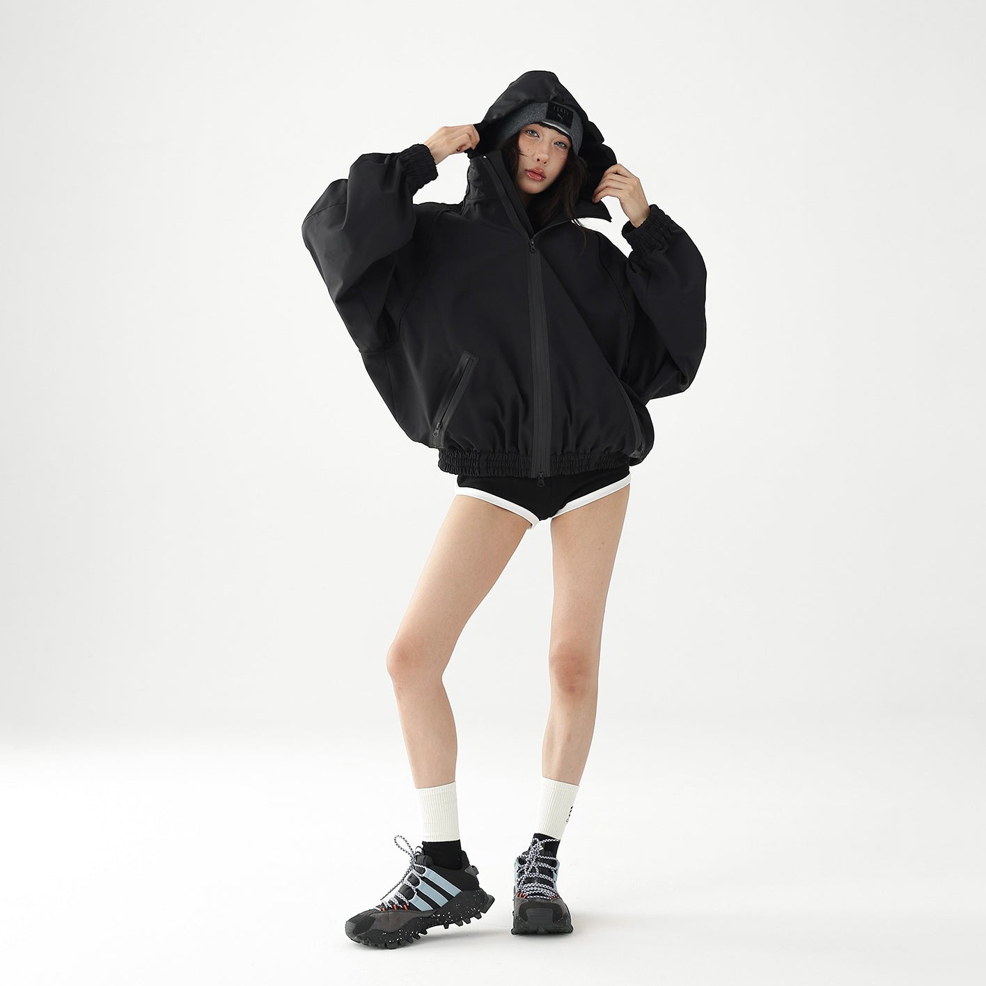 【アウター】アウトドア 登山用 春秋 防風 フード付き ワークジャケット【FCシリーズ】