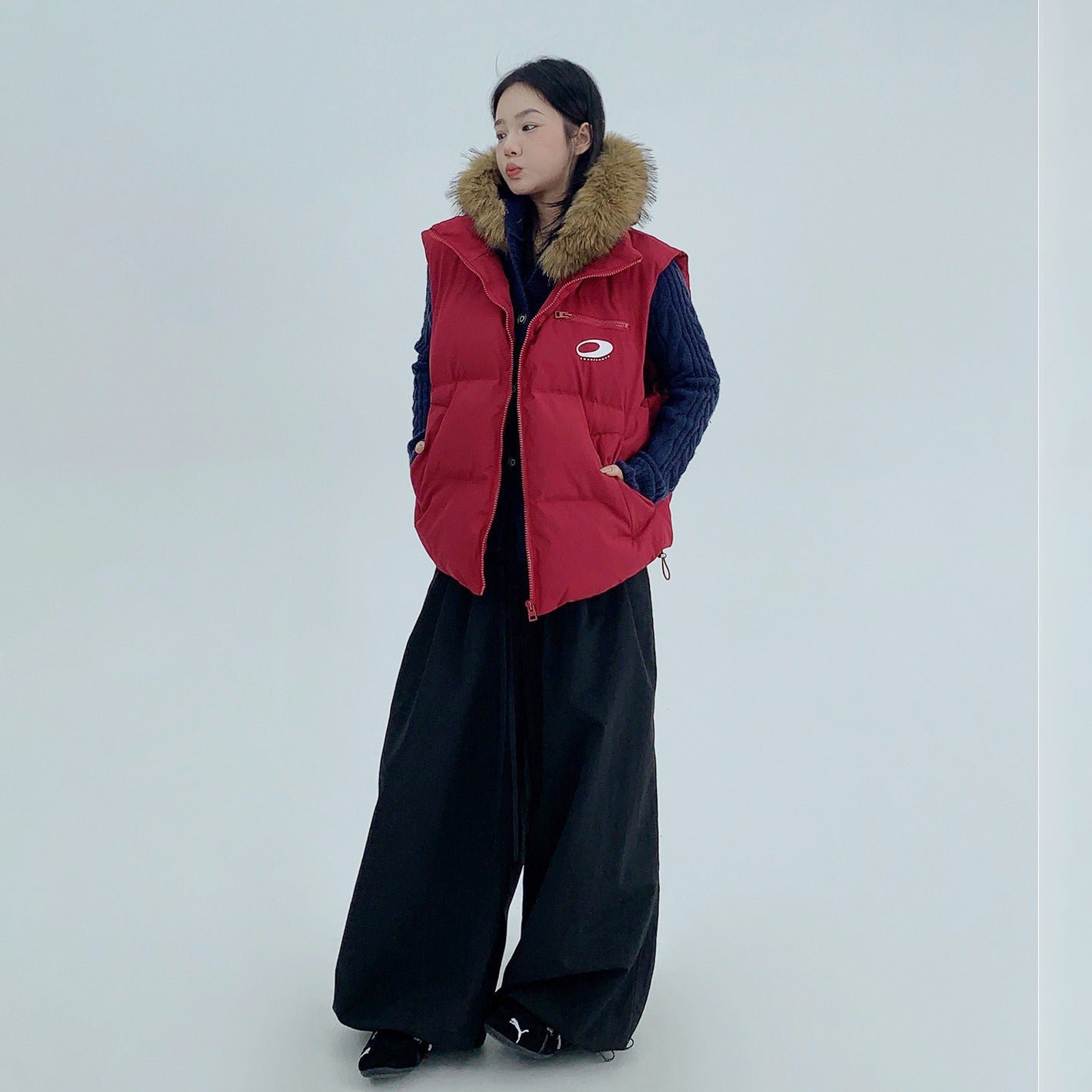 【トップス】厚手中綿ベスト アメカジ ショート丈 レディース【FCシリーズ】【10~13日発送】