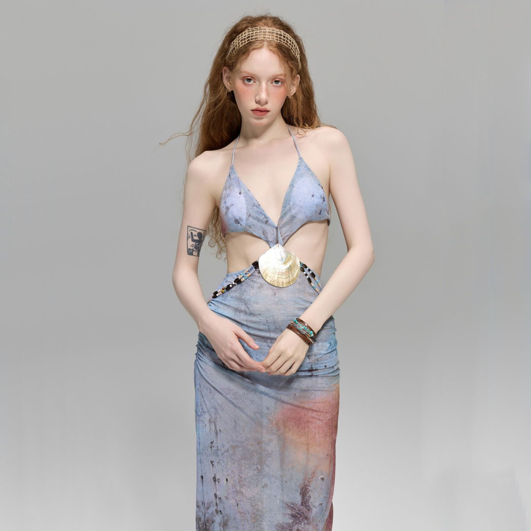 【グッズ】夏 ビーチ・リゾート 温泉でもOK ビキニトップ+ショーツ+スカート 3点セット水着 【SHシリーズ】