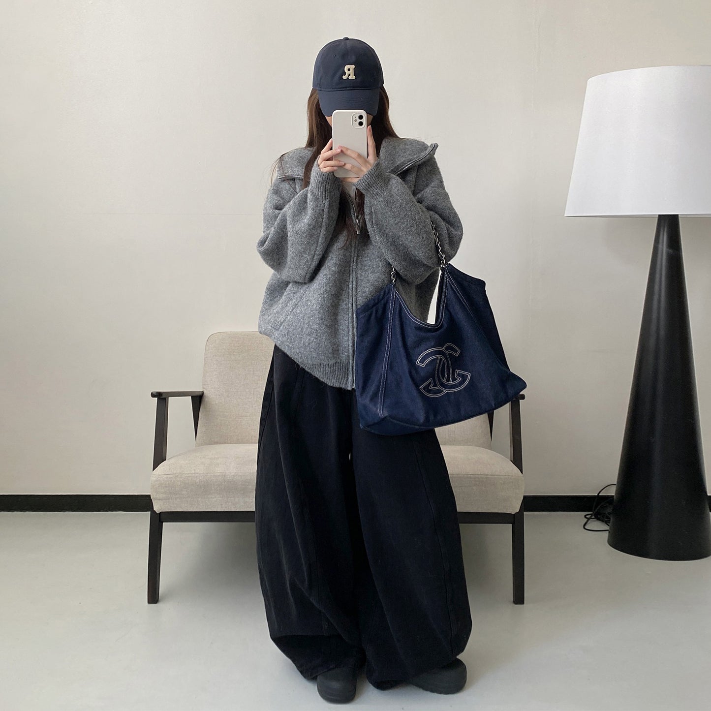 【ボトムス】秋冬 ハイウエスト ウォッシュ加工 おしゃれデニムパンツ【FCシリーズ】