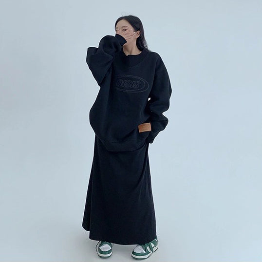 【トップス】💤ルーズ感&ゆったり💫刺繍入りクルーネック裏起毛スウェット レディース 秋冬新作 パーカー【FCシリーズ】