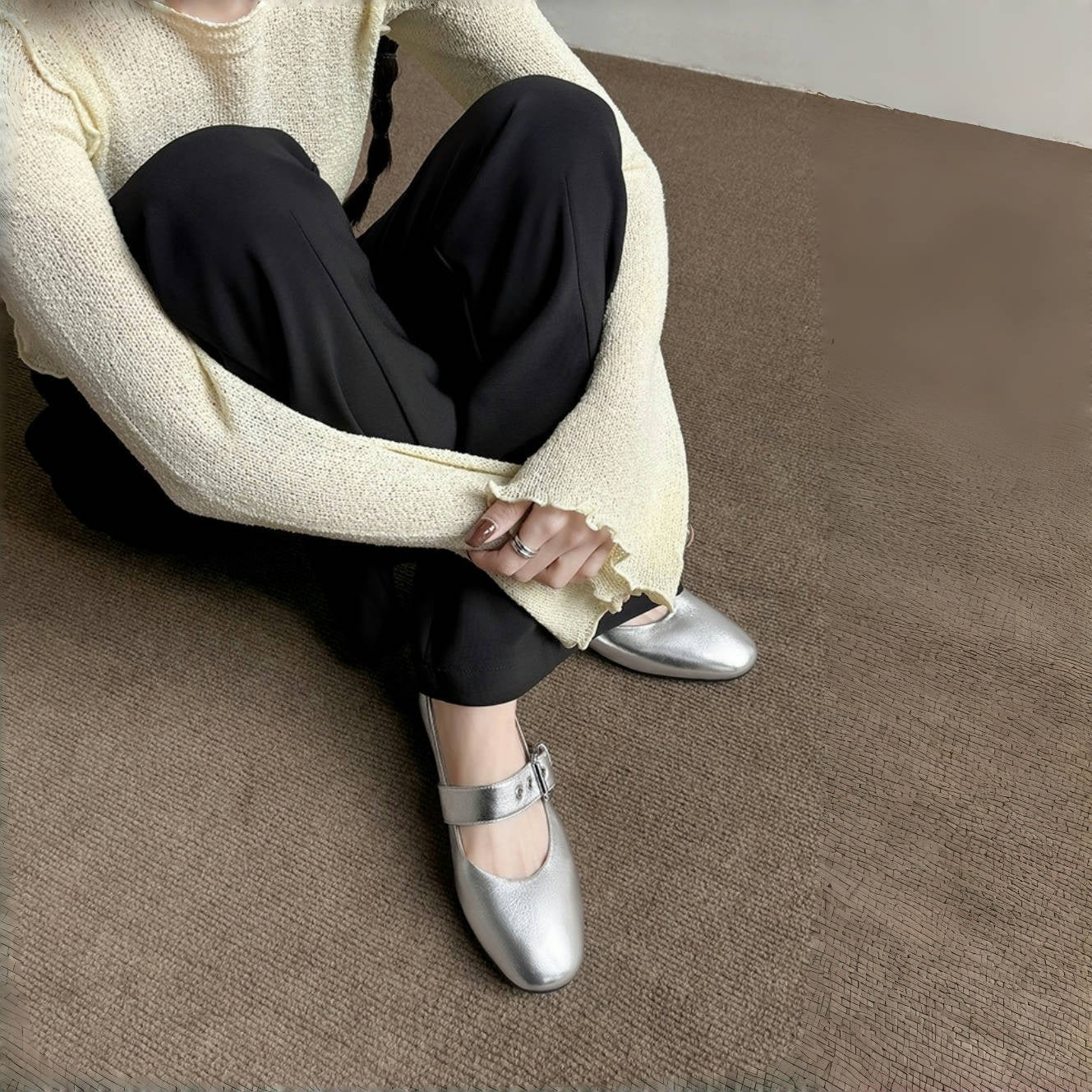 【シューズ】春秋夏 レトロ 羊革 マリージェーンシューズ パンプス 【JZシリーズ】