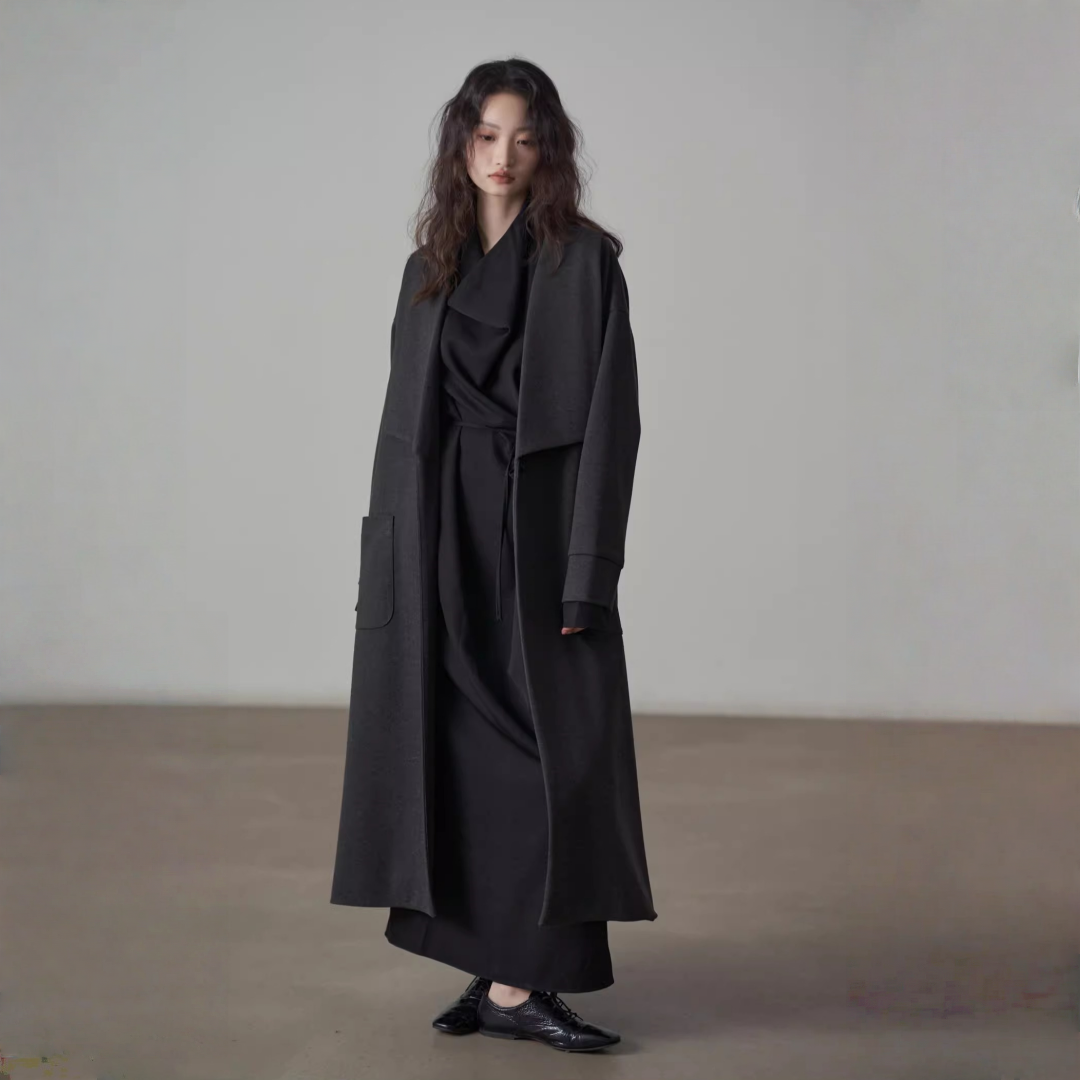 【ワンピース】春 秋 ドレープネック 無地 ワンピース 【JZシリーズ】