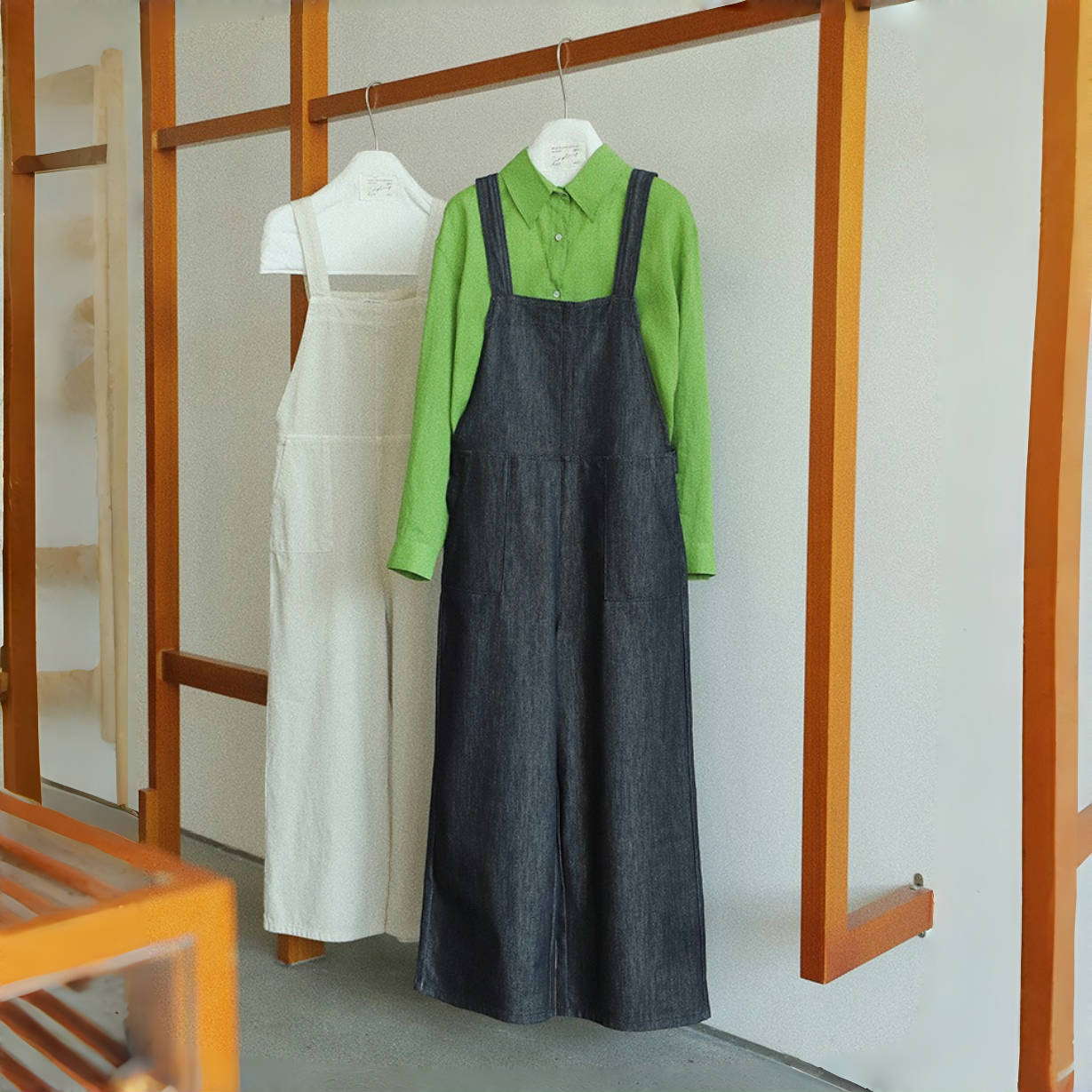 【ボトムス】春秋 レトロ デニム オールインワン 【SNシリーズ】