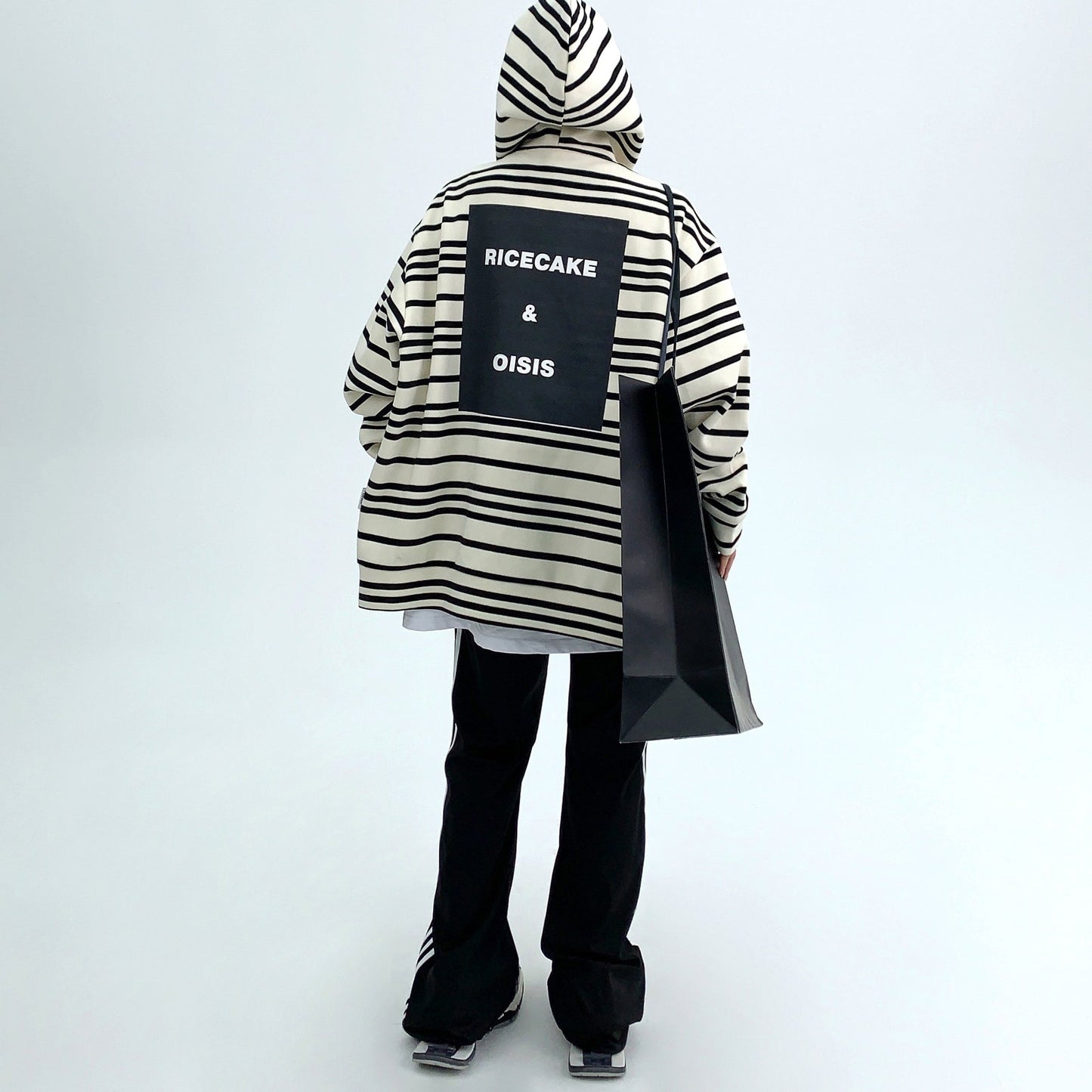 【アウター】Chic ルーズ 春秋 レトロ ストライプ 刺繍 フード付き ジャケット【FCシリーズ】