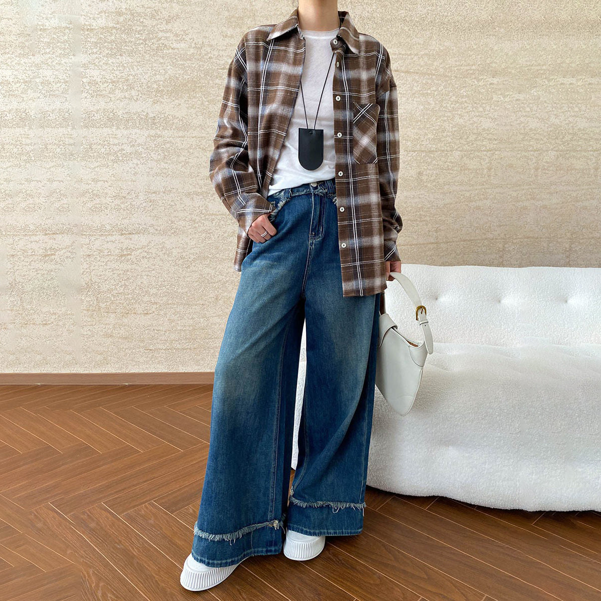 【ボトムス】おしゃれなデザイン ダメージ加工 春夏秋冬 ハイウエスト ジーンズ パンツ 【SNシリーズ】