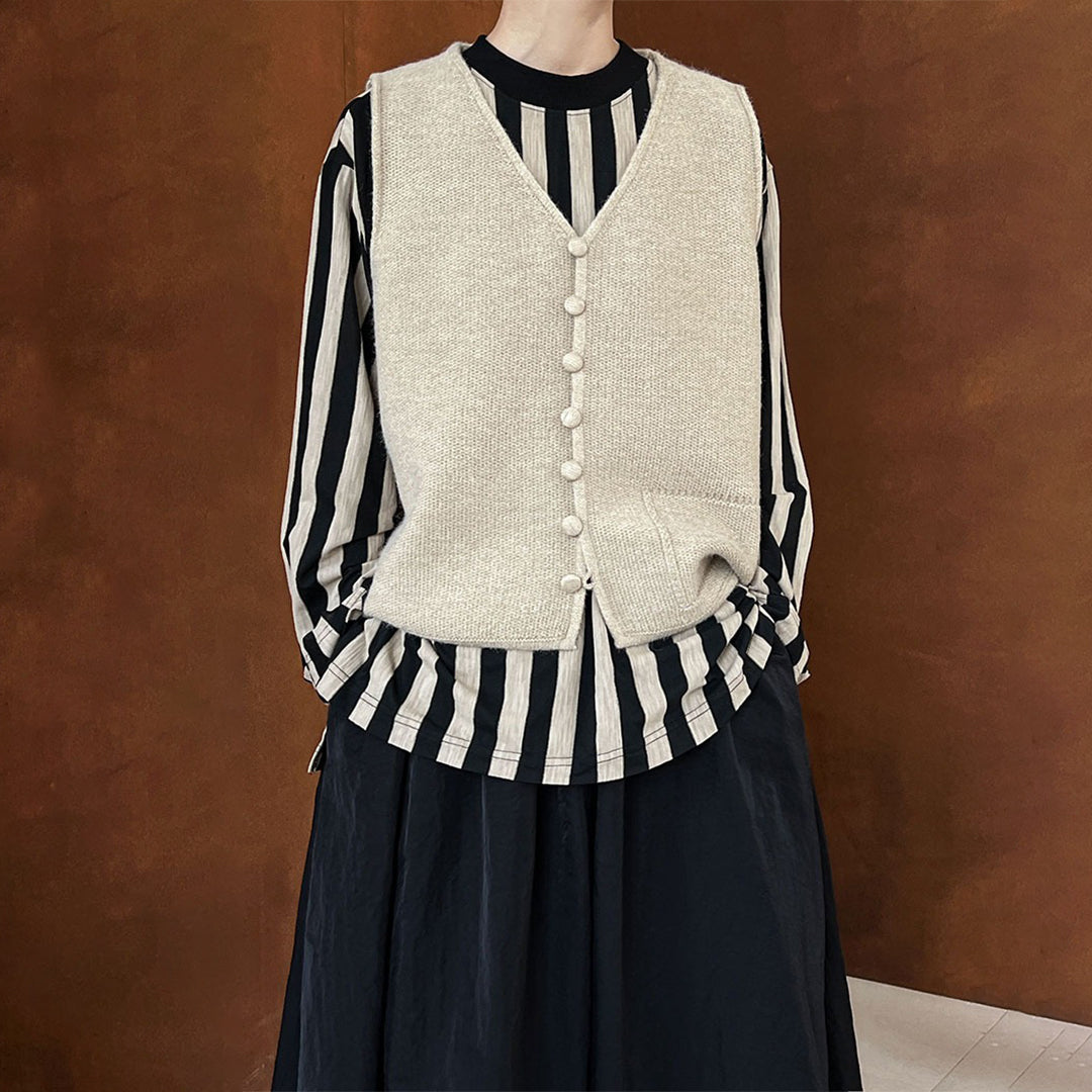 【トップス】春秋 オリジナル 無地 レトロ 売れ筋 ベスト【SNシリーズ】