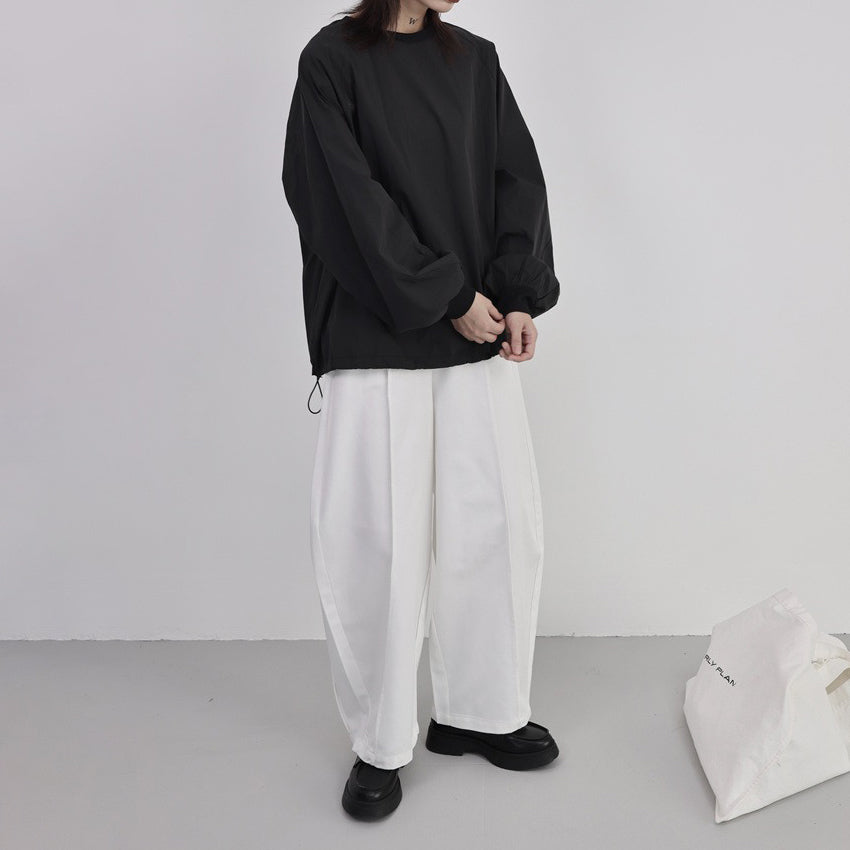 【トップス】春秋 ダーク系 ルーズ ドローストリング マルチシーン トレンディブラウス【AHシリーズ】