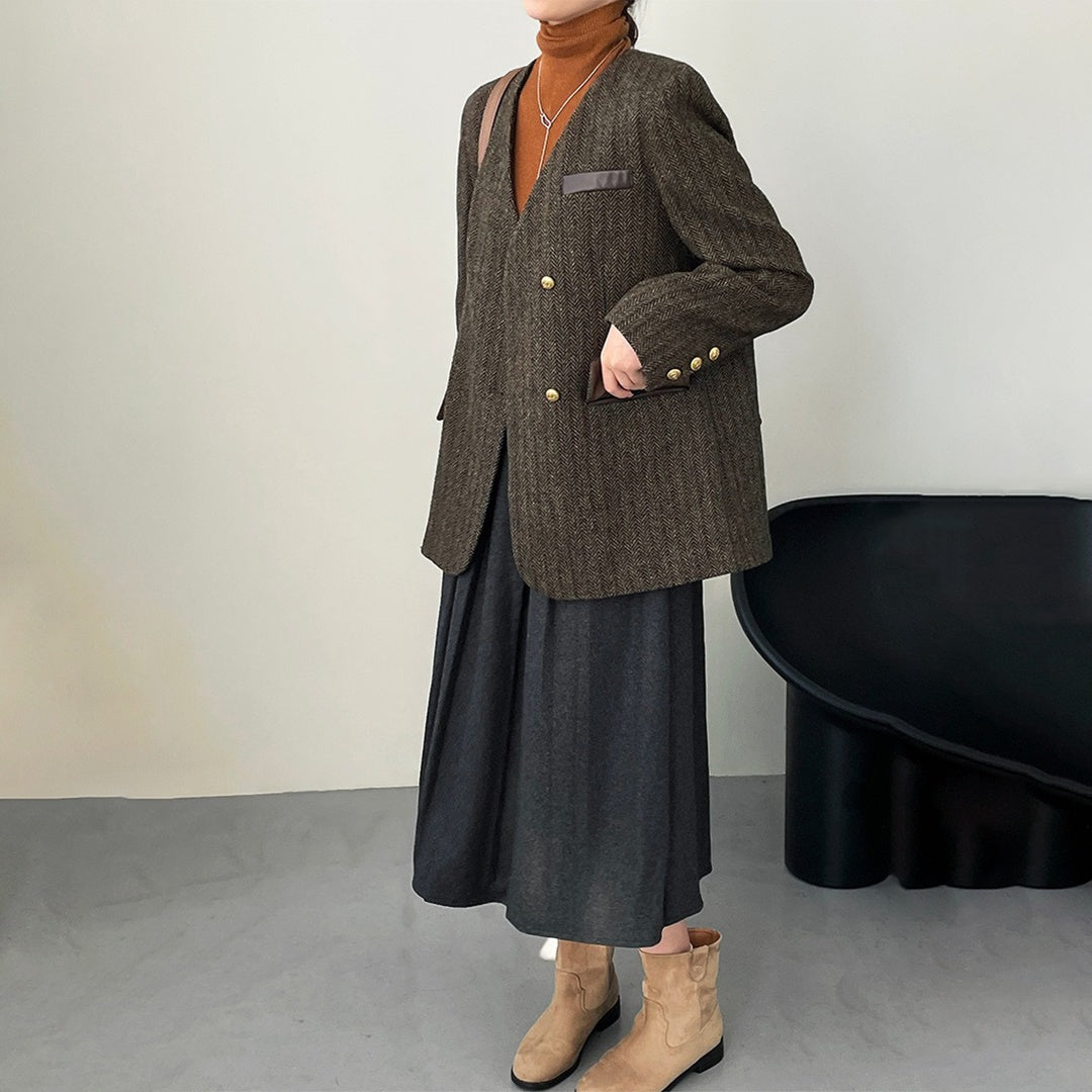 【アウター】高級感 春秋冬 PU切り替えし特別なデザイン スーツジャケット【JZシリーズ】