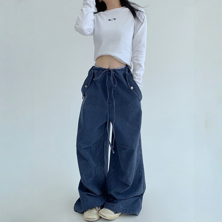 【ボトムス】春 秋 冬 アメリカンヴィンテージ ストレート カーゴ ワイドパンツ 【FCシリーズ】