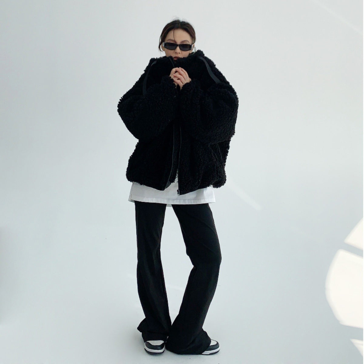 【アウター】秋冬 アメリカン カップル服 ルース レトロ 刺繍 フード付き コットン ジャケット【FCシリーズ】