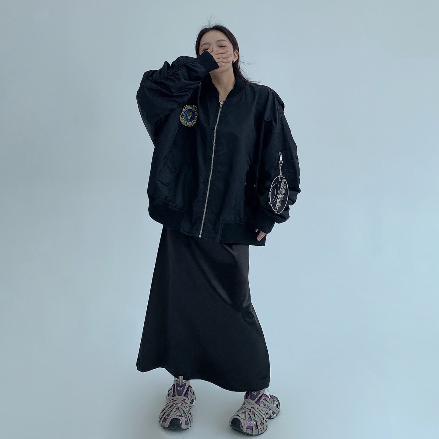 【アウター】アメリカンヴィンテージ風 リラックスシルエット ボンバージャケット【FCシリーズ】