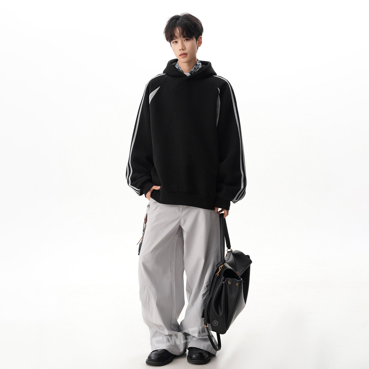 【トップス】男女兼用 ハイストリート ストライプ 配色 フード付き スウェット レディース クリーンフィット 2026春新作 スポーツ パーカー【FCシリーズ】