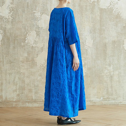 【ワンピース】シンプル ナチュラル ヴィンテージ風 フレアシルエット ゆったり 大きめサイズ バカンス用 コットン 半袖 ワンピース【JZ シリーズ】