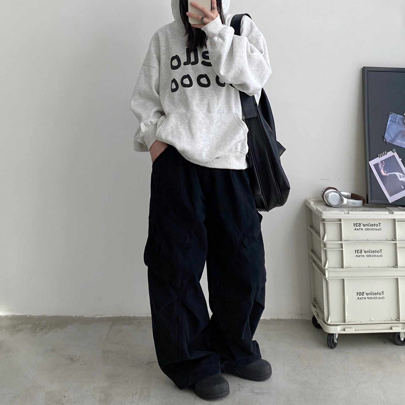 【ボトムス】男女兼用 春秋冬 レトロデザイン ゆったり プリーツ ロングパンツ 【FCシリーズ】