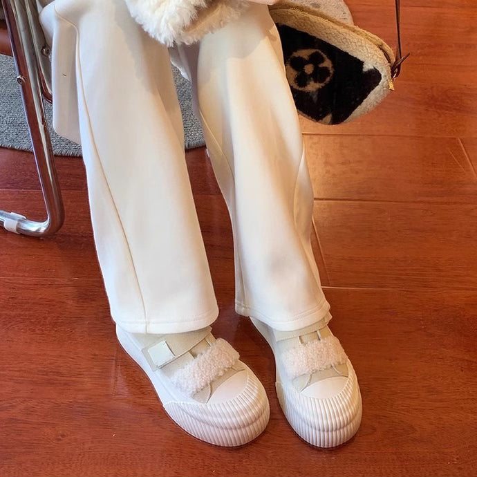 【シューズ】冬春秋 厚底 裏起毛 あったか カジュアル スポーツ 防寒ブーツ