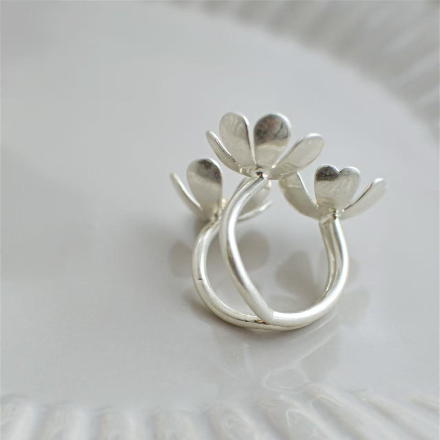 【グッズ】春 夏 秋 冬 金銀ミックスカラー ヴィンテージ感 フラワーリング 【JZシリーズ】