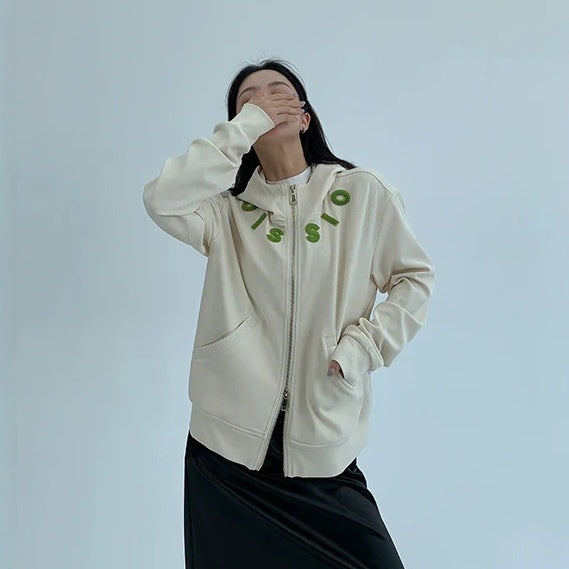 【アウター】春 秋 冬 タオル刺繍 ショート丈 フード付き パーカー ジャケット 【FCシリーズ】