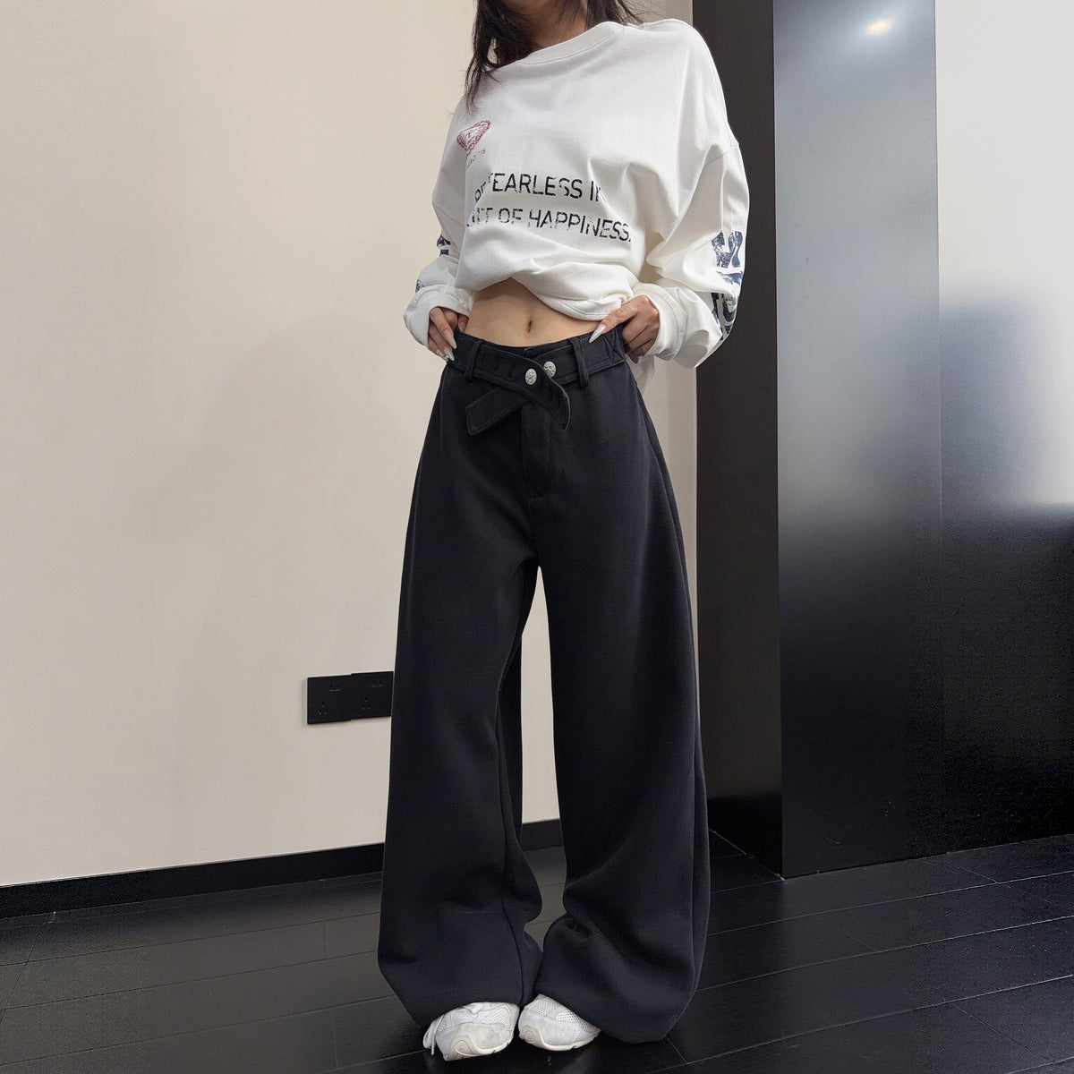 【ボトムス】リラックス感のある ヴィンテージ加工 ストレート ワイド パンツ 【FCシリーズ】