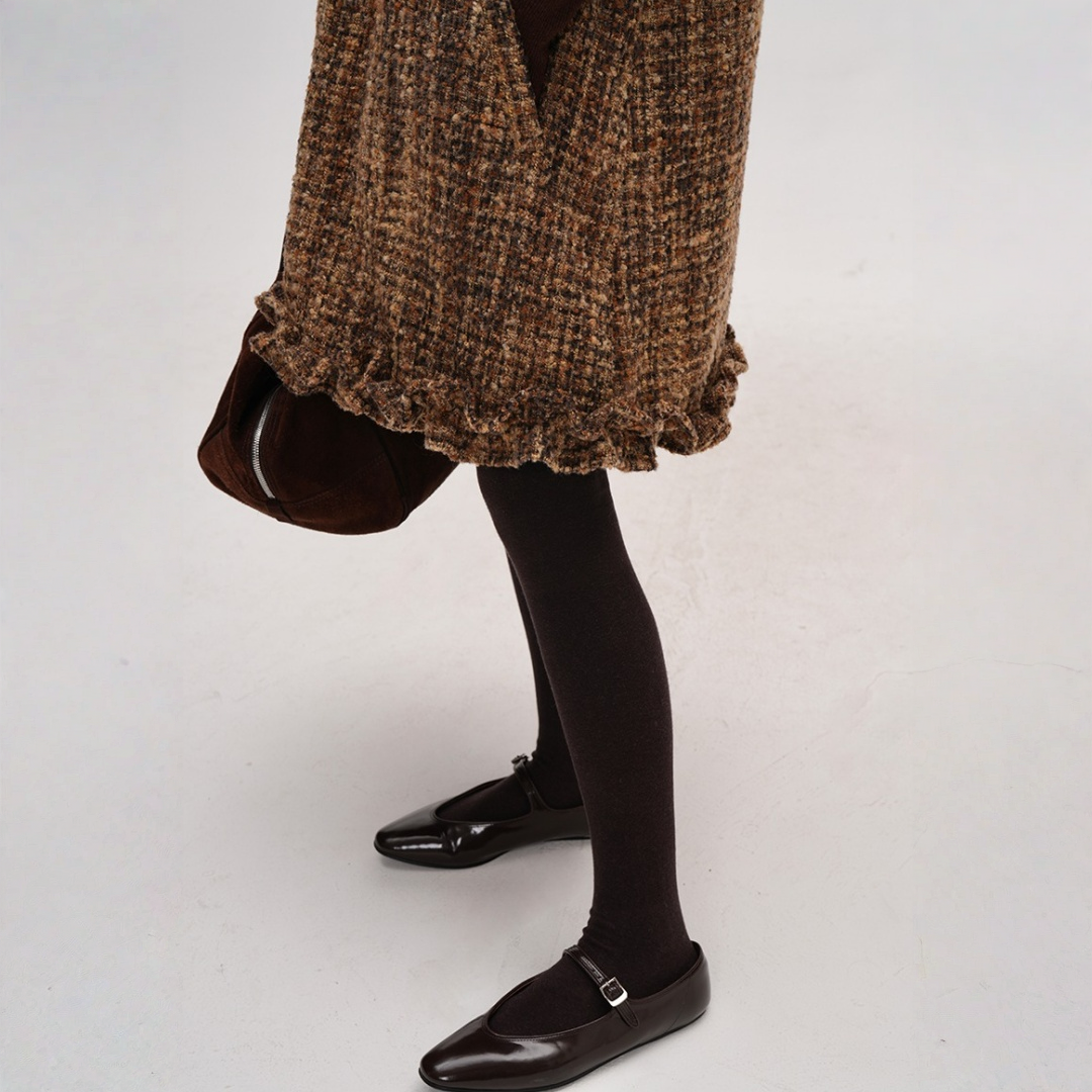 【ワンピース】レイヤードに最適な ツイード 春 秋 冬 シャネル風 ジャンパー ワンピース 【JZシリーズ】