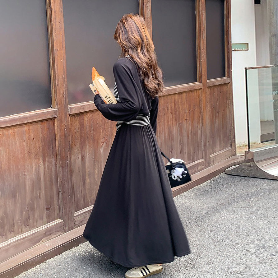 3点セット!【セットアップ】韓国風 タンクトップ× ニットカーディガン×スカート 上下セットアップ 春秋 Aライン カジュアル セット【JZシリーズ】