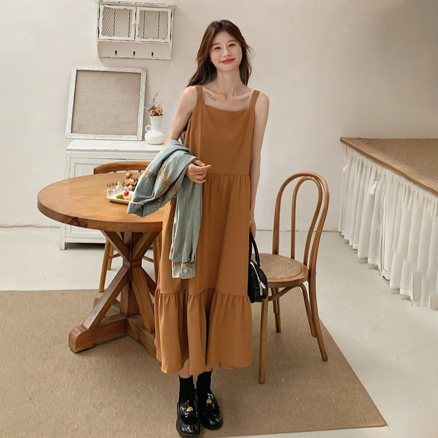 【セットアップ】初秋 韓国風コーデ レトロ デニム ジャケット+ノースリーブワンピース 細見え 2点セット【JZシリーズ】