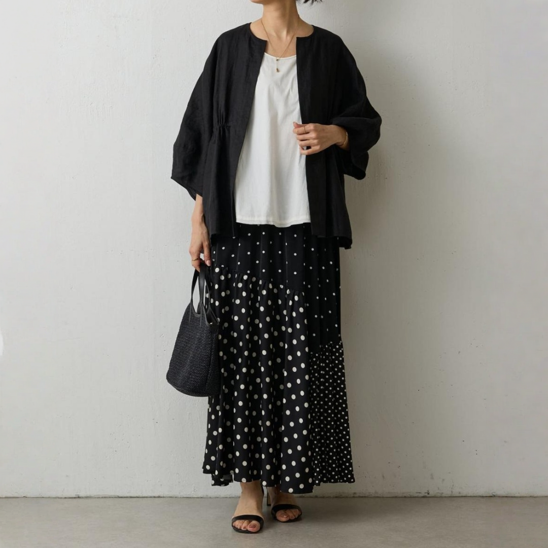 【トップス】バルーンスリーブ 薄手アウター カーディガン シャツ 【JZシリーズ】