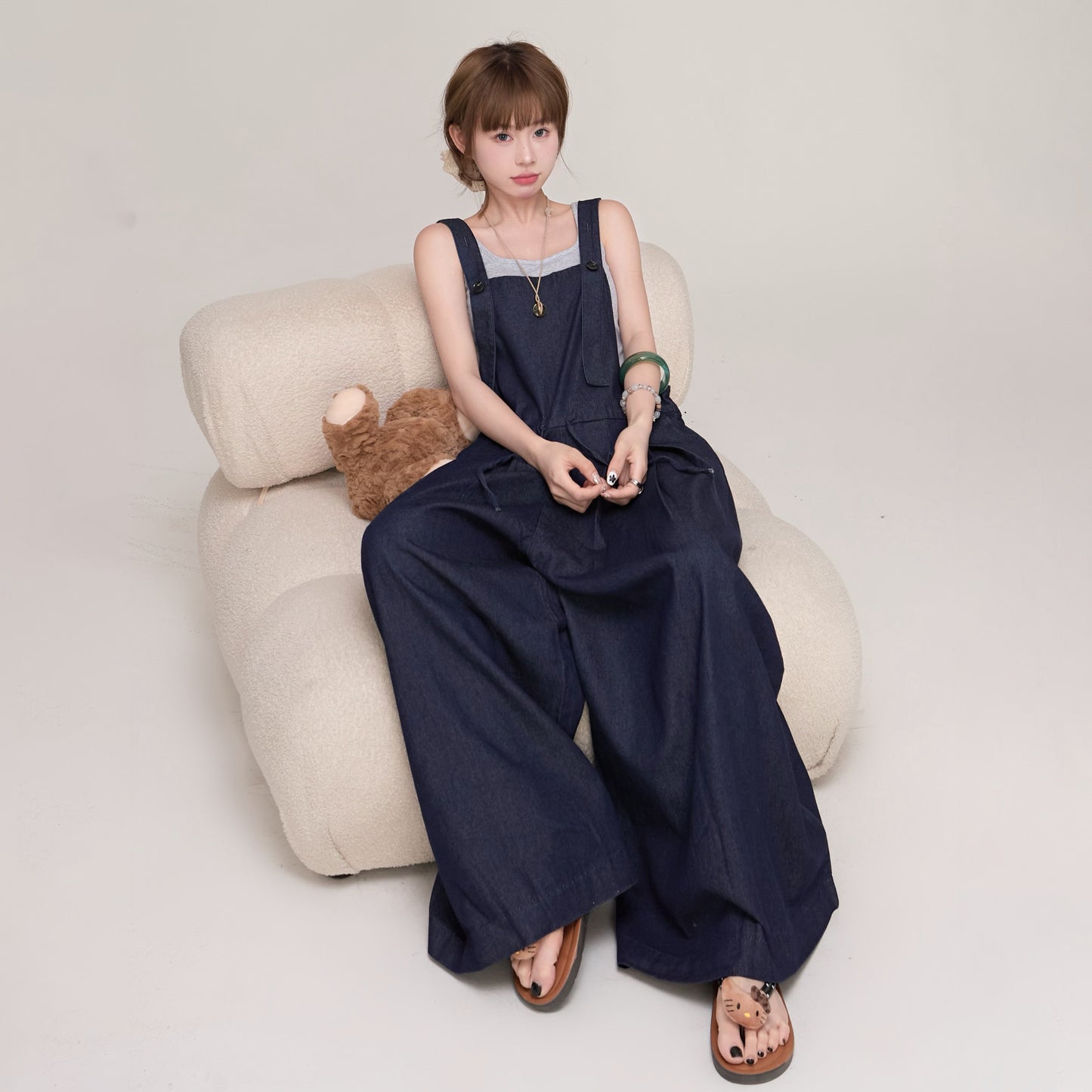 【ボトムス】春夏新作 ゆったりカジュアル ルーズシルエット オーバーサイズ オールインワン【AHシリーズ】