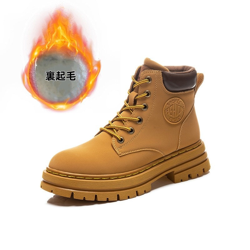 【シューズ】春秋冬 イングランド風 男女兼用 厚底 マーチンブーツ