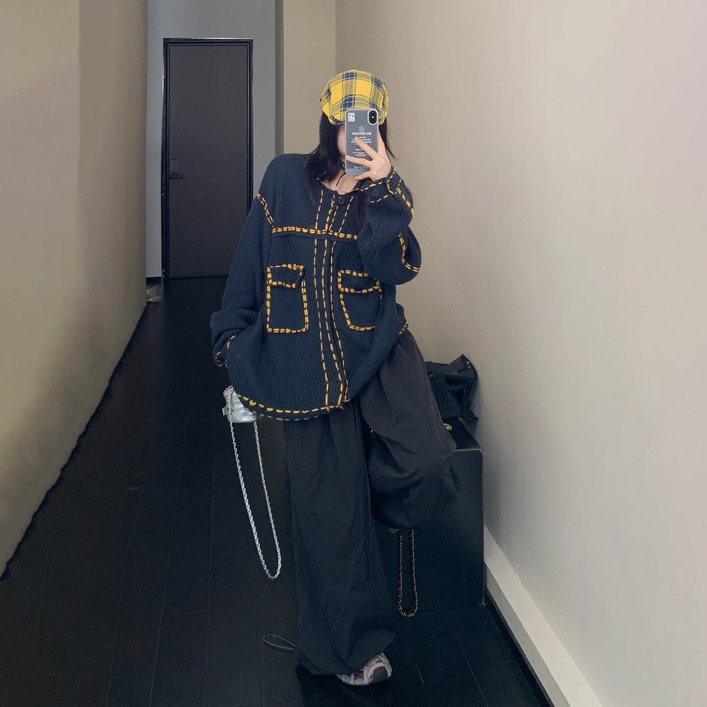 【アウター】春秋 ハイエンドデザイン ルーズ カップル用 ニット セーター カーディガン【FCシリーズ】