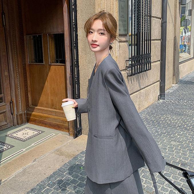 2点セット!【セットアップ】春秋にぴったりの通勤コーデ テーラードジャケット+キャミワンピース 2点セット【JZシリーズ】【SNシリーズ】