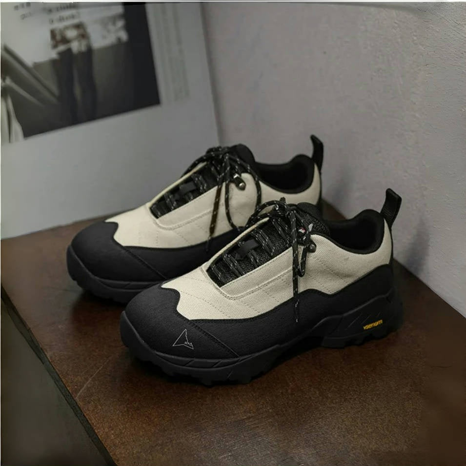 【シューズ】男女兼用 夏春秋冬 レトロ 切り替え スニーカー