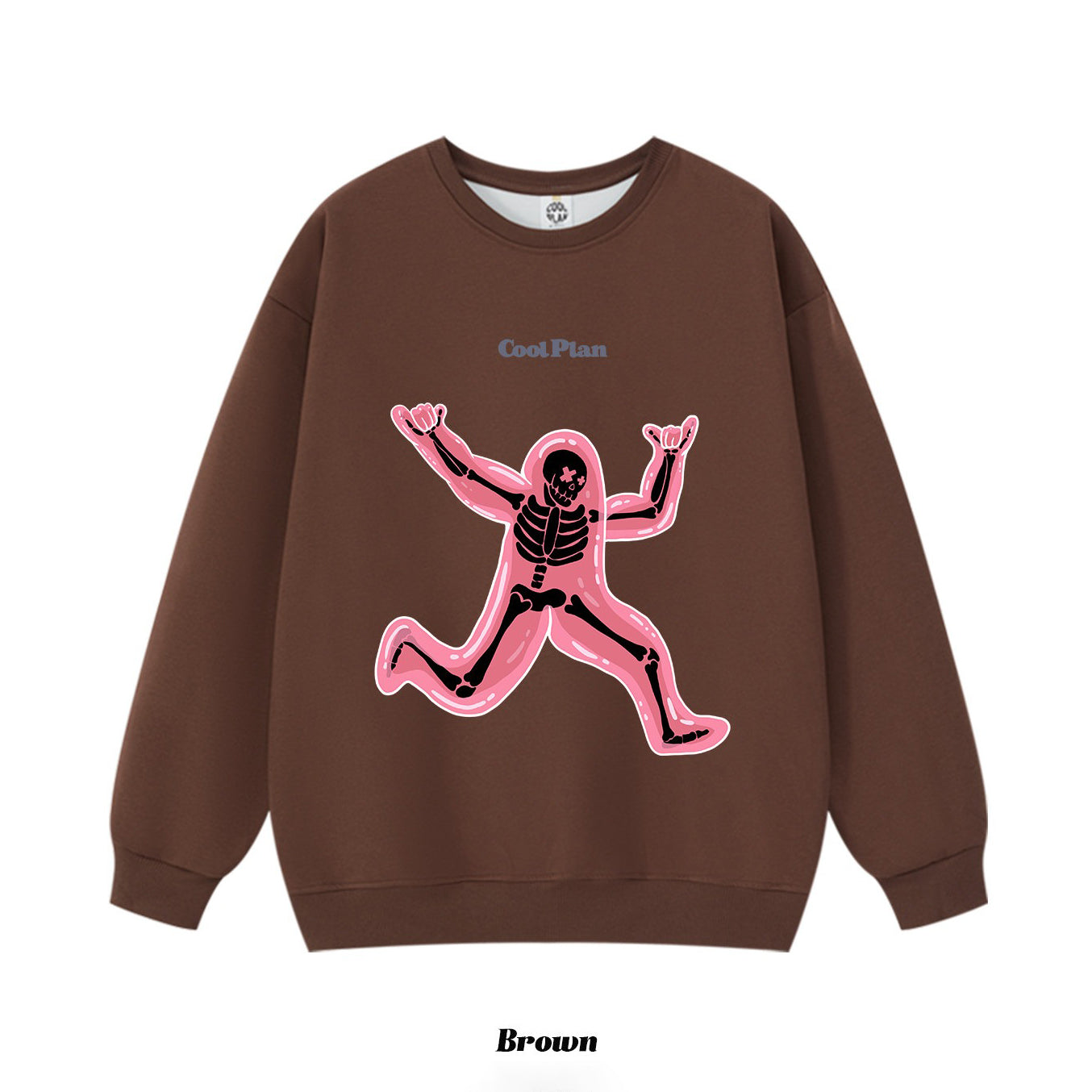 6カラー | M~3XL【トップス】ランニングスカル プリント クルーネックスウェット オーバーサイズ アメリカン ハイストリート ユニセックス 春秋 パーカー【FCシリーズ】